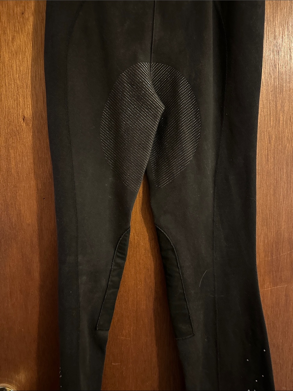 Sticky seat Black Equestrian-Riding bootcut jods with Rhinestone Detail - Picture 4 of 4